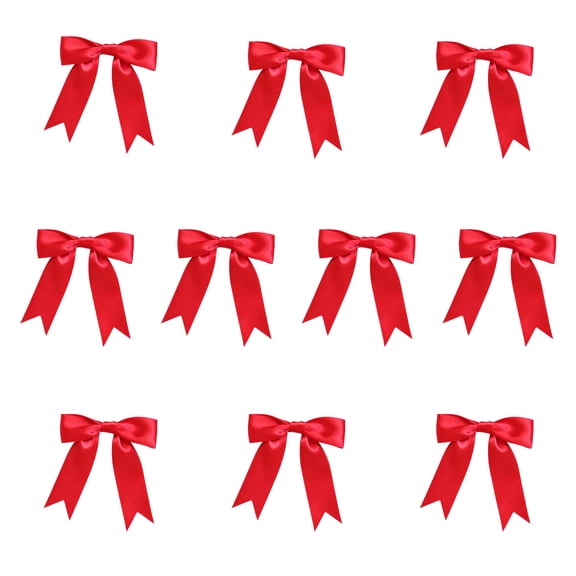 Dvumao 10 Pack Satin Bow Decorations, 6 Inch Ribbon Bows for Gift Wrapping and Party, Self Adhesive