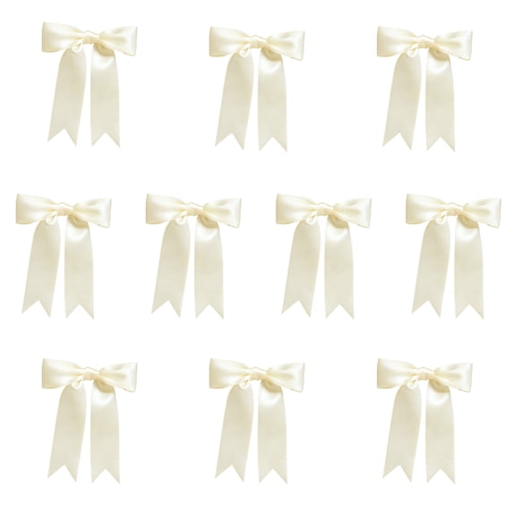Dvumao 10 Pack Satin Bow Decorations, 6 Inch Ribbon Bows for Gift Wrapping and Party, Self Adhesive