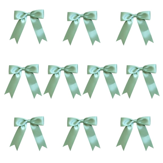 Dvumao 10 Pack Satin Bow Decorations, 6 Inch Ribbon Bows for Gift Wrapping and Party, Self Adhesive