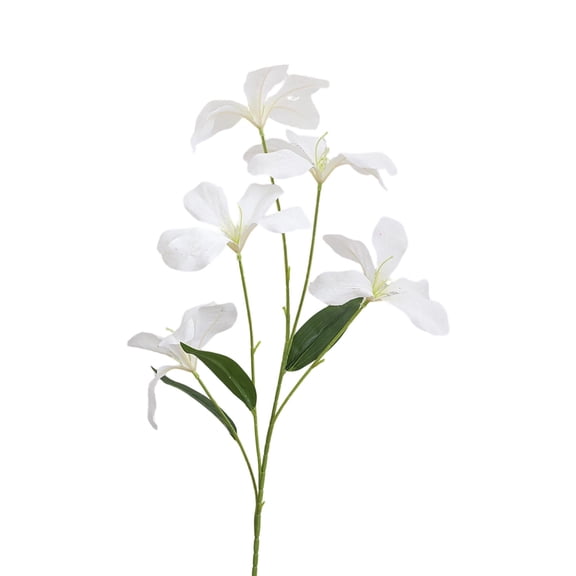 Dvumao 29x2 in Oil Painting Style Artificial Flame Orchid, Silk Faux Floral Flower for Vase Decor