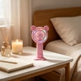 thumbnail image 1 of Dvumao 3-Speed Mini Handheld Fan, USB Rechargeable Portable Fan with LED Light, Base & Charging Cable, 1 of 6