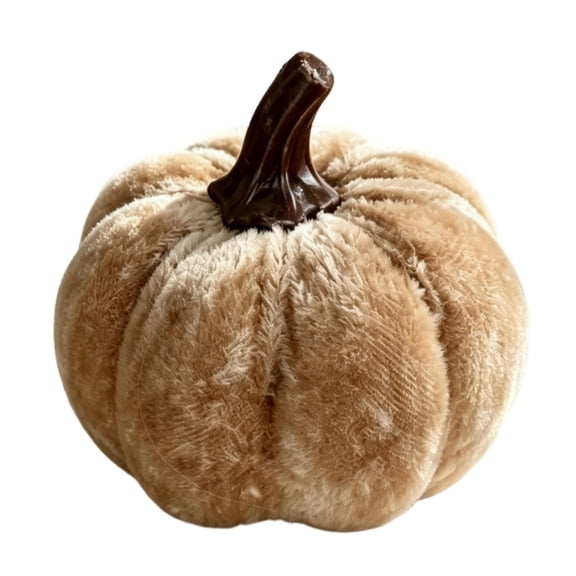 Dvumao 3.7 in Velvet Fabric Pumpkin, Faux Pumpkin for Halloween and Thanksgiving Centerpiece, Artificial Fall Pumpkin Decor