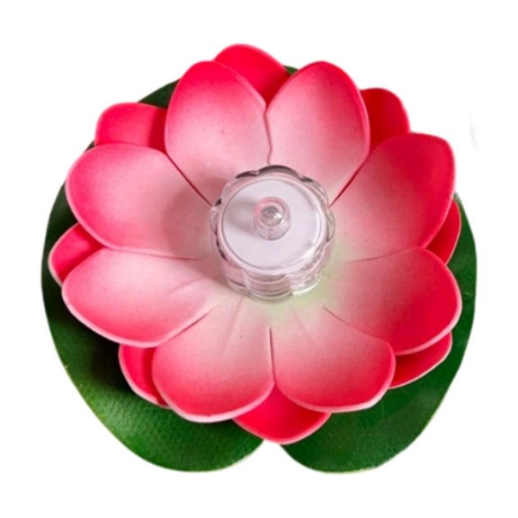 Dvumao 4 Inch Floating Lotus Pool Light, LED Water Lantern for Pond and Garden Decor