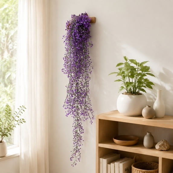 Dvumao 44 in Artificial Hanging Garland, Faux Flower and Leaf Vine for Wall Decor, Boho Wall Ornament