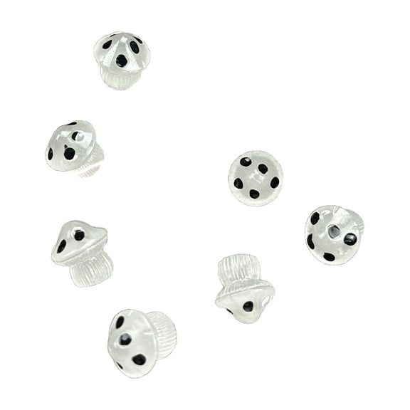 Dvumao 50 Piece Luminous Mini Ornament Set 6 Styles of GlowintheDark Resin Mushrooms Ideal for Garden Potted Plants and Home Decor