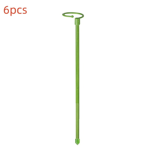 Dvumao 6-Pack Support Stakes with Ring, Flower​ Support Rods for Roses​ & Potted flowers