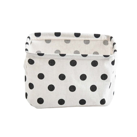 Dvumao 7.9x6.3x5.1 in Linen Storage Box, Fabric Organizer Basket for Desktop, Small Storage Bin