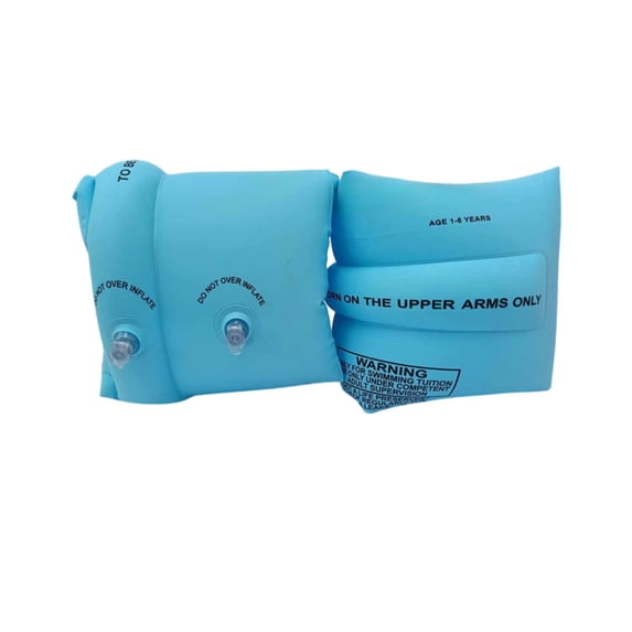 Dvumao 7x7 in Inflatable Arm Floaties 2 Pack, Double Air Chambers Swim Arm Bands for Pool Training