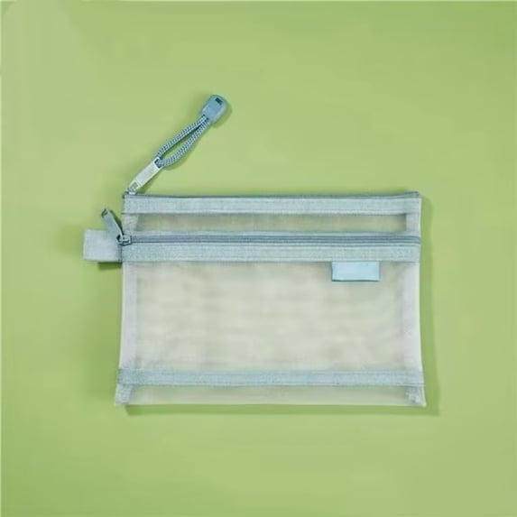 Dvumao A6 Double Layer Mesh Pouch, Clear Document Organizer for Certificates and Stationery