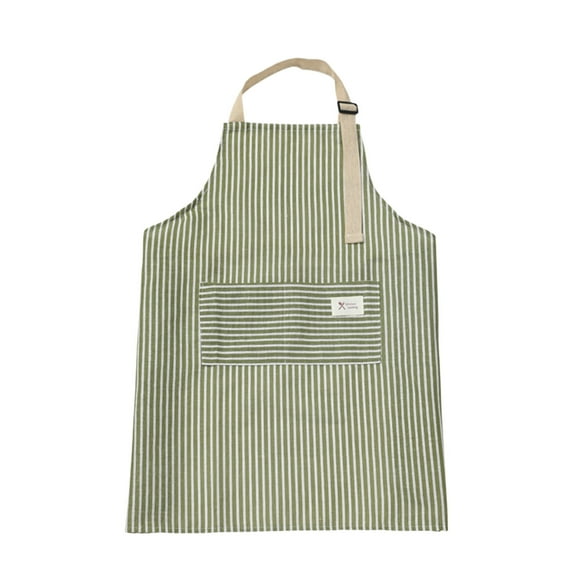 Dvumao Aprons for Women, Stripe Aprons Adjust Bib Aprons With Pockets Linen Cooking Kitchen Chef Apron For Women And Men, Gift for Friend
