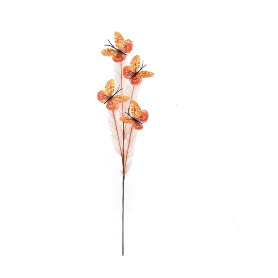 Dvumao Artificial Butterfly Branch 25.6 Inch Polyester Faux Floral Pick for Vase Arrangements and Wedding Decor
