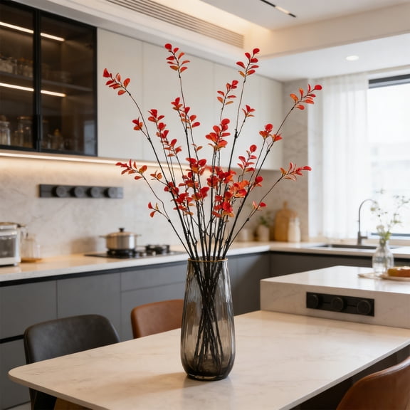 Dvumao Artificial Lychee Branch, Simulation Fruit for Wedding Centerpieces & Home Decor