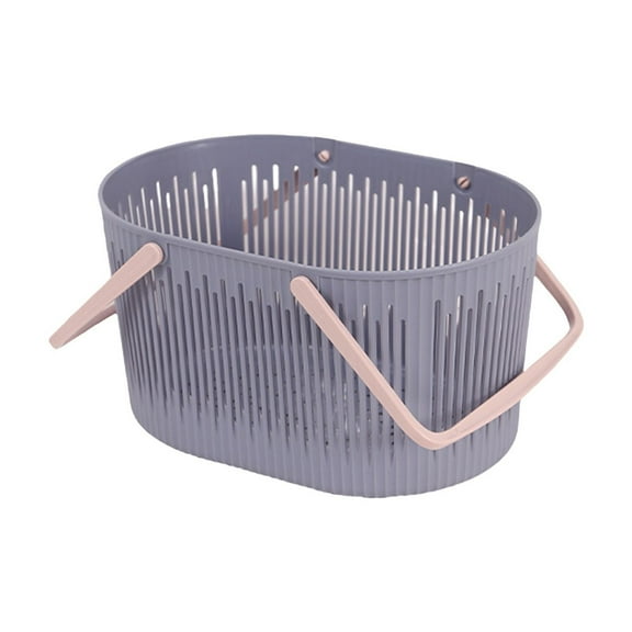 Dvumao Bathroom Accessories, Plastic Handheld Bath Basket Storage Basket Bathroom Bath Basket Miscellaneous Storage Basket Washing Basket Bath Basket, Women Gifts