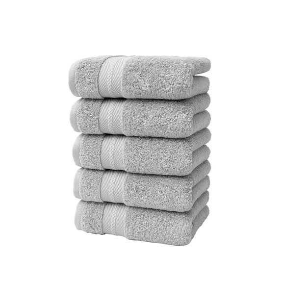 Dvumao Bathroom Towels, 5 Pcs Bath Towels Set For Bathroom Cotton Thick Soft Absorbent Towel Set Of 5 Household Wash Face Gift Towel, Teens Gifts