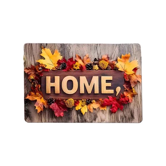 Dvumao Christmas Decorations, Fall Pumpkin Maple Leaves Floor Halloween Thanksgiving Decorative Floor Bathroom Kitchen Porch Carpet Long Strip Entrance, Women Gifts