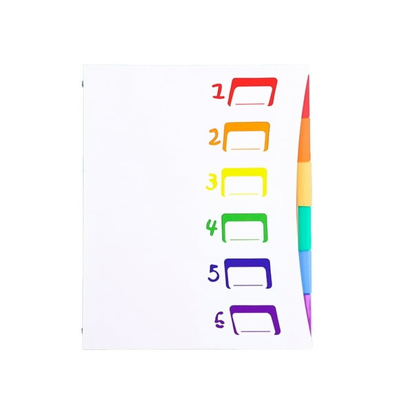 Dvumao Classroom Supplies, 6 Grids Rainbows Classification Organ Pack Office Data Storage Folder A4 Paper File Organizer With Elastic Buckle Closure For Home School Offices, Gift for Student