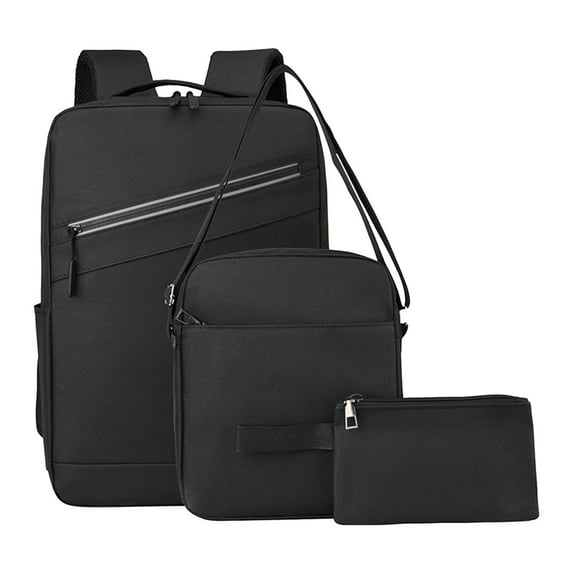 Dvumao Classroom Supplies, Business Three Piece Backpack For Men Large Capacity Spliced Student School Bag And Fashionable Computer Bag, Teens Gifts