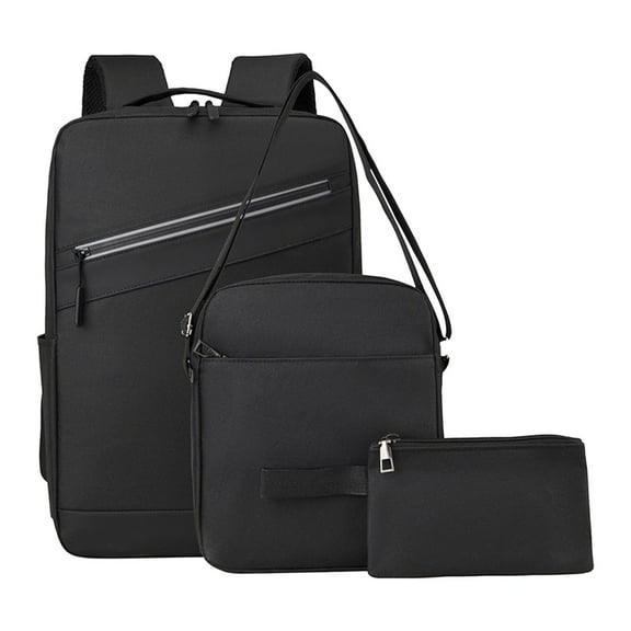 Dvumao Classroom Supplies, Business Three Piece Backpack For Men Large Capacity Spliced Student School Bag And Fashionable Computer Bag, Teens Gifts