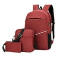 thumbnail image 1 of Dvumao Classroom Supplies, Three-piece Backpack Men's Computer Backpack Casual Junior High School Elementary School Student Backpack Korean Version Female Outdoor Travel Bag, Gift for Friend, 1 of 2