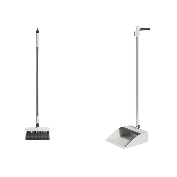 Dvumao Cleaning Supplies, Household Floor Brush Dustpan Set Living Room Floor Cleaning Foldable Rotating Extended Cleaning Foldable Floor Brush