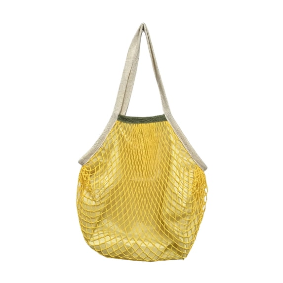 Dvumao Cotton Lined Mesh Shopping Bag, Handwoven Beach Tote for Summer