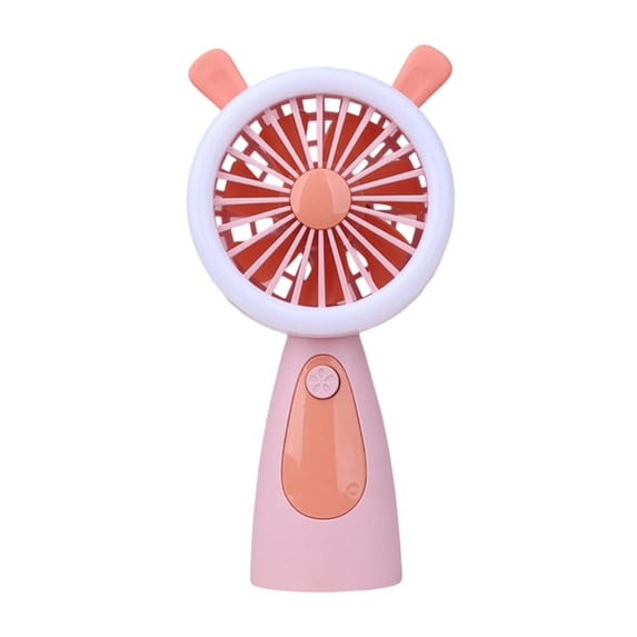 Dvumao Cute Handheld Fan, Portable Mini Fan with Colorful Lights, USB Rechargeable Travel Fan for Outdoor & Office