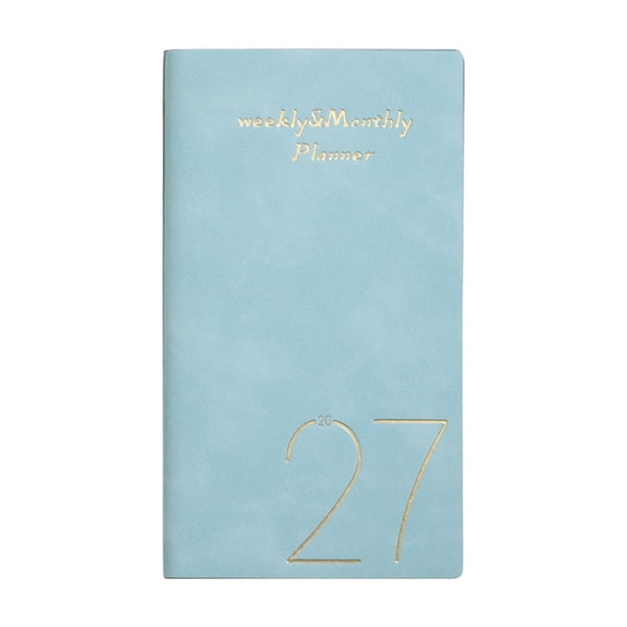Dvumao English Daily Planner, 365 Day Portable Notebook Journal with Calendar for Home and Office