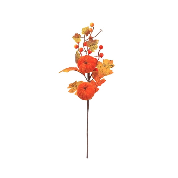 Dvumao Fall Colored Maple Leaves Pumpkin Branches Thanksgiving Flower Arrangements Artificial Maple Leaf Floral Decorations