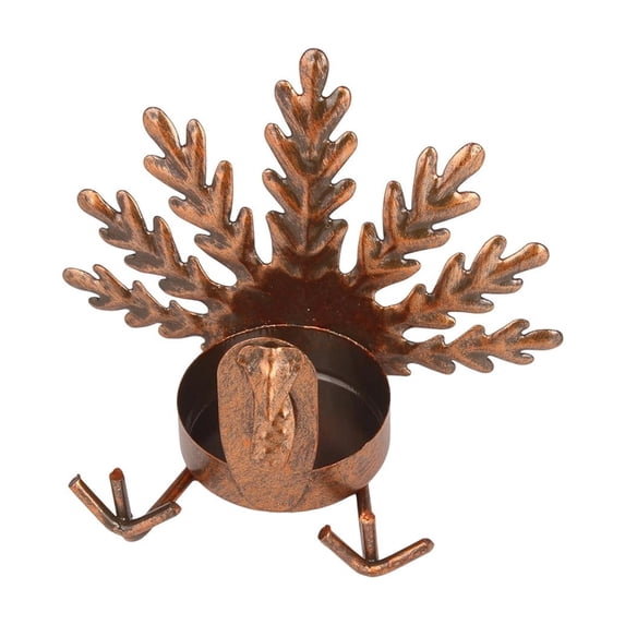 Dvumao Fall Decor, Thanksgiving Metal Turkey Tea Light Candle Decor Colorful Standing Sitting Turkey Fall Decoration Tabletop Centerpiece Home Dining Room, Women Gifts