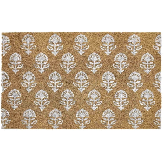 Dvumao Floral Door Mat 15.7x23.6 Inch, Non-Slip Entryway Rug with Patterned, Washable Outdoor/Indoor Carpet