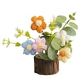 thumbnail image 1 of Dvumao Garden Decor, Crochet Flowers Artificial Potted s for Office Desk Car Dashboard Decor Gifts for Women Handmade Knitted Flowers Home Decoration, Man Gifts, 1 of 6