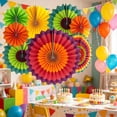 thumbnail image 1 of Dvumao Home Decor, 12 Pcs Paper Flower Fan Decorations Handmade Paper Folding Fans Party Background Decorations Wedding Decorations Paper Fan Flower Props, 1 of 6