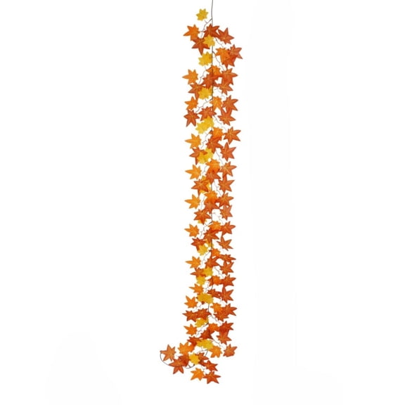 Dvumao Home Decor, 2-meter Artificial Maple Leaf Vines Thanksgiving Halloween Artificial Maple Leaf Fall Scenic Decoration Holiday Simulation Maple Leaf Wall Hanging Rattan