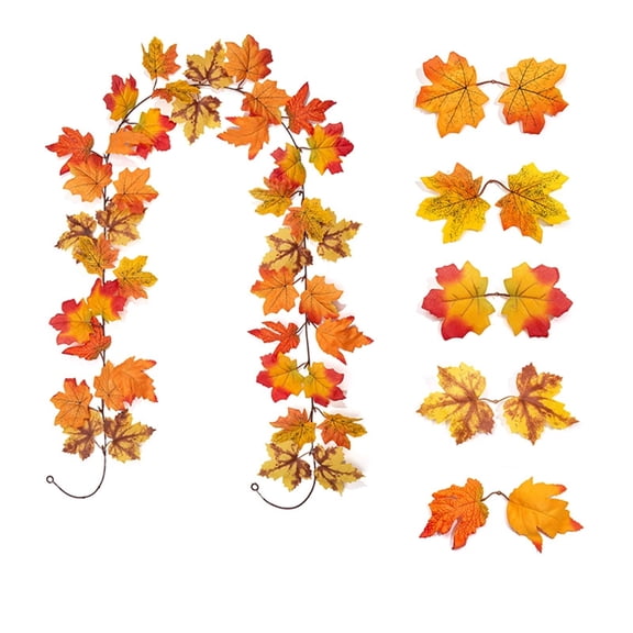 Dvumao Home Decor, Artificial Maple Leaf Vines Decorations For Fireplaces And Dining Tables For Thanksgiving And Halloween