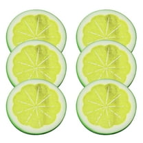 Dvumao Home Decor, Artificial Plastic Green Lemon Realistic Lemon Fruit Decoration 6pc, Women Gifts