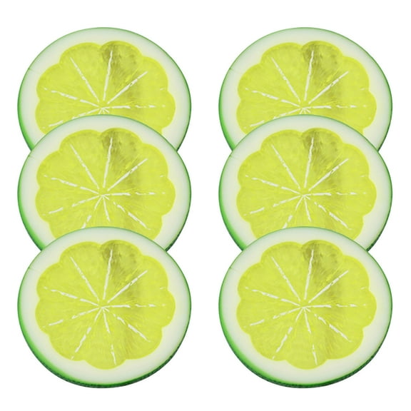 Dvumao Home Decor, Artificial Plastic Green Lemon Realistic Lemon Fruit Decoration 6pc, Women Gifts