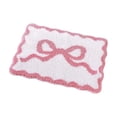 thumbnail image 1 of Dvumao Home Decor, Bow Bath Mat Bathroom Rug Cute Scalloped Rugs Non Slide Floor Carpet Microfiber Bathmat Soft Super Absorbent 18x25 Inch, 1 of 9