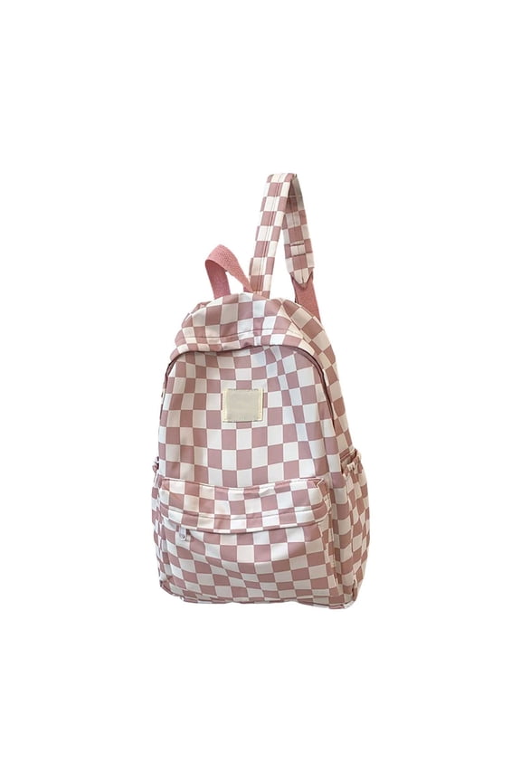 Home Decor, Checkerboard Backpack Red Plaid Office Bag Korean Style Backpack Casual Office Backpack For Trendy Backpack Lightweight Office Backpack Cute