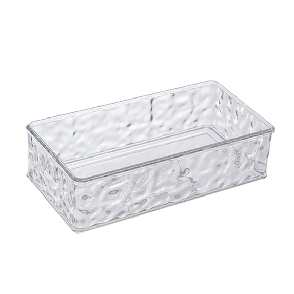 Dvumao Home Decor, Clear Drawer Organizer Bins PET Plastic Storage Boxes Stackable Divider Organizer For Vanity Desk Dresser Bathroom Kitchen