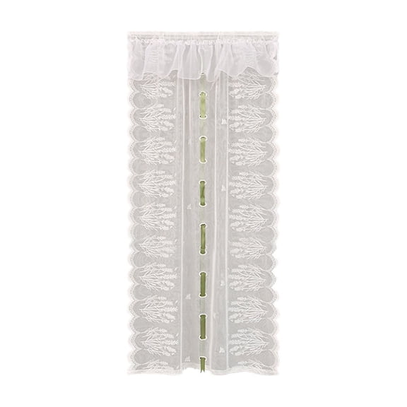 Dvumao Home Decor, Double Layer Floral Draw Back Curtain With Rod Pocket Lace Sheer Curtain And Blackouts Curtain Suitable For Bedrooms Living Rooms And Kitchens