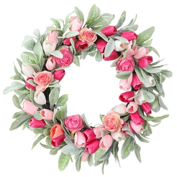 Dvumao Home Decor, Front Door Spring Wreath With Artificial Green ...