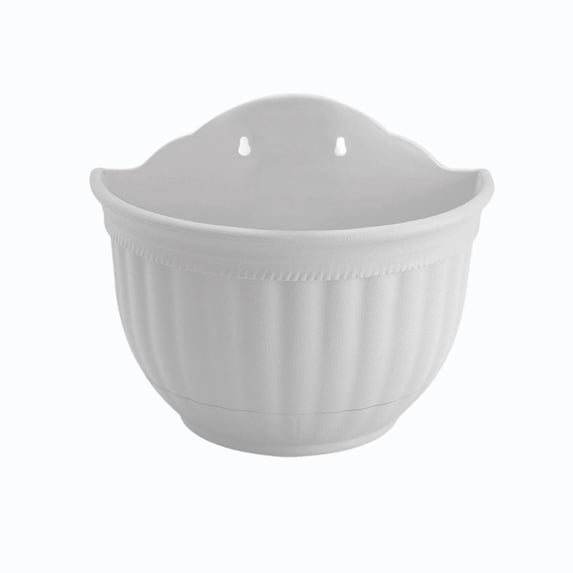 Dvumao Home Decor, Half Round Wall Mount Planter Plastic Hanging Pot For Indoor Outdoor Plants Breathable Durables Flower Pot For Home Balcony Garden Decor, Mom Gifts