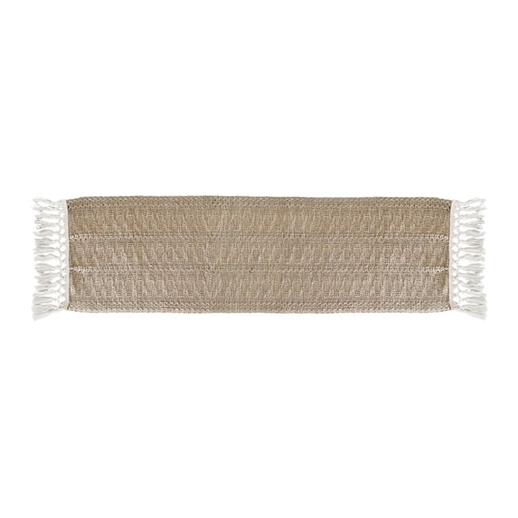 Dvumao Home Decor, Minimalists Lights Color-blocked Linen Table Runner Hollow Woven Long Tassel Dining Table Decorative Cloth For Christmas
