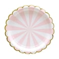 thumbnail image 1 of Dvumao 16-Pack Pink & Gold Foil Paper Plates 9", Disposable Party Supplies for Birthday, Wedding & Celebrations, 1 of 6