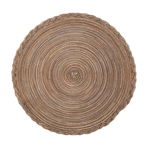 Dvumao Home Decor, Round Placemat Woven Placemats Washable Weave Table Mats For Dining Table Heat Resistive Non-Slide Round Place Mats Home Kitchen Table Mats, Women Gifts