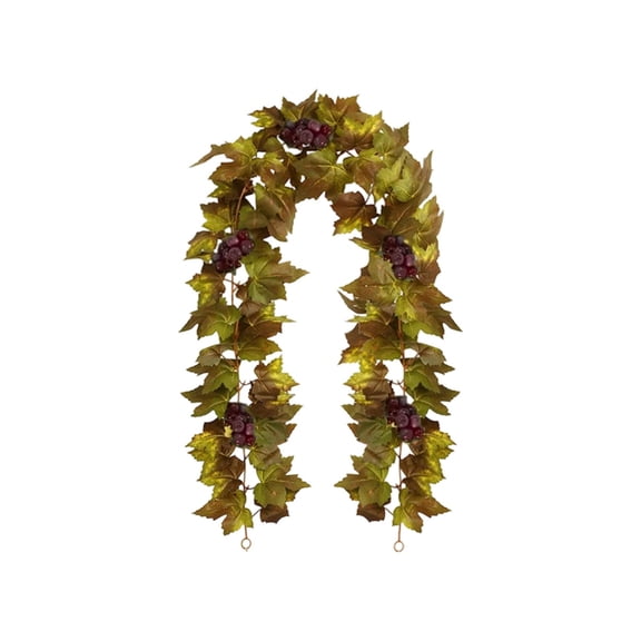 Dvumao Home Decor, Simulated Fruit Maple Leaf Vines Home Wrapping Autumns Maple Leaf Fireplace Vines Simulated Maple Leaf