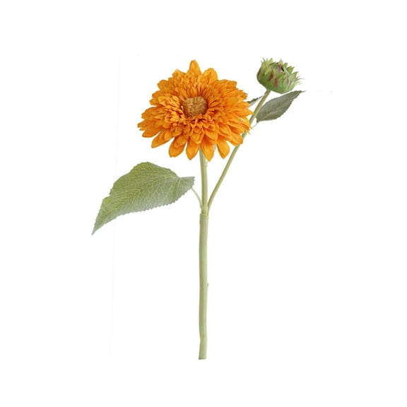 Dvumao Home Decor, Teddy Sunflower Faux Flower Quality Fabric Full Shape Flocked Center For Home Vase Wedding Table Decor