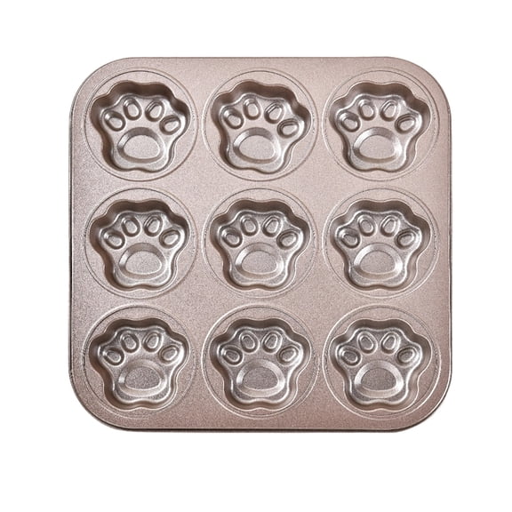 Dvumao 9-Cavity Cake Pan – Carbon Steel Baking Mold, 10.6x10.6 Inch