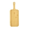 thumbnail image 1 of Dvumao Wood Cutting Board with Handle - Large Pizza Serving Board for Kitchen, Cheese & Charcuterie Tray - Natural Kitchen Accessories, 1 of 7