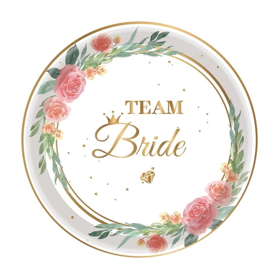 Dvumao Kitchen Accessories, Flower Bride Party Theme Tableware Set Disposable Decorative Tableware Paper Set, Mom Gifts